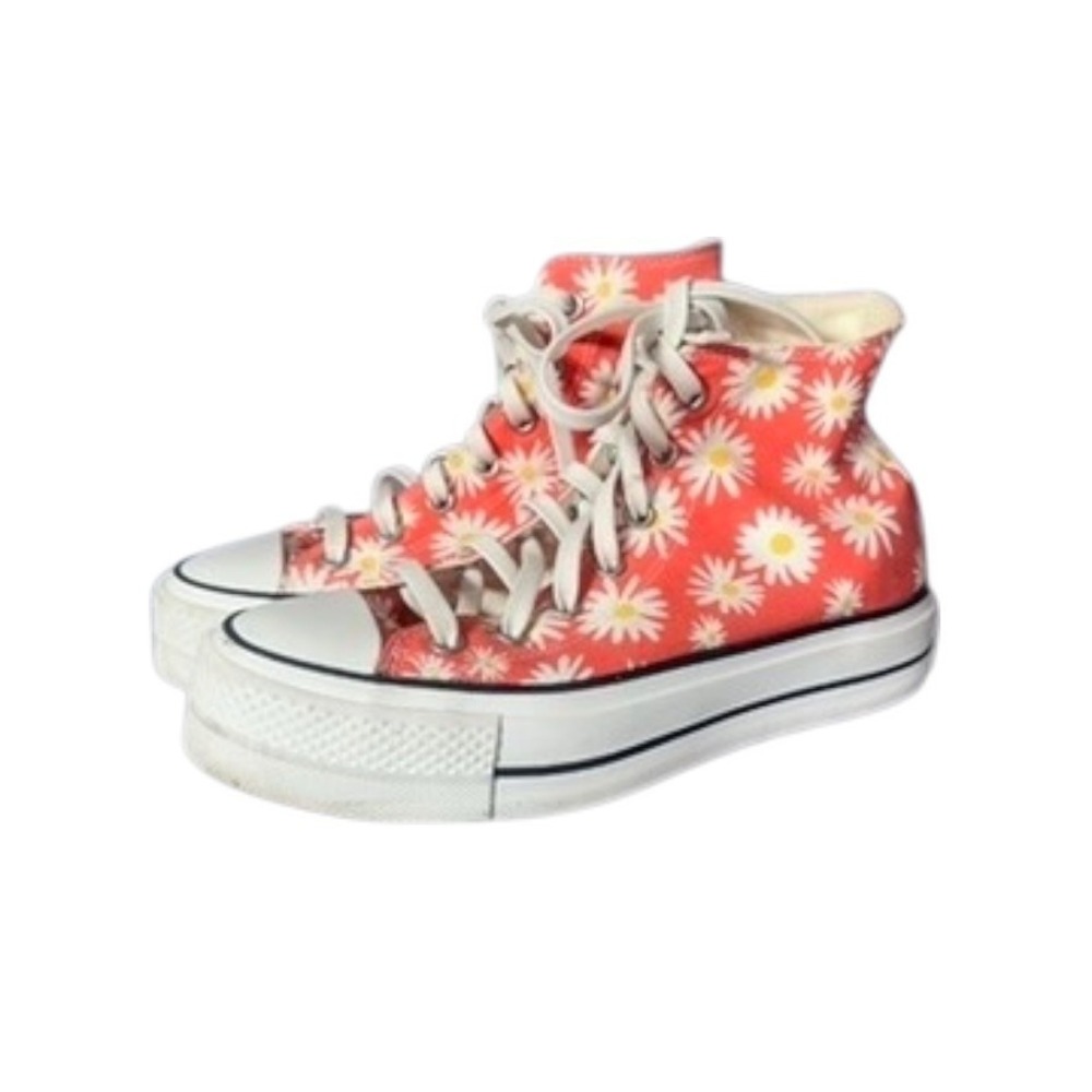 Converse Chuck Taylor Daisy Print High Top Sneakers Coral Women's 7.5‎ - Picture 16 of 16